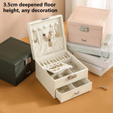 Jewelry Organizer Case Double Layers Ring Necklace Display