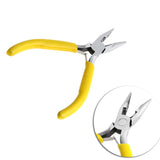 Mini Long Nose Jewelry Pliers w/ Rubber Handles Carbon Steel Craft Tool