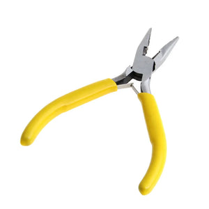 Mini Long Nose Jewelry Pliers w/ Rubber Handles Carbon Steel Craft Tool