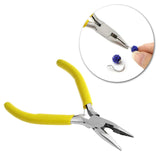 Mini Long Nose Jewelry Pliers w/ Rubber Handles Carbon Steel Craft Tool