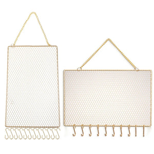 Rectangle Earring Wall Holder with Hook for Watches