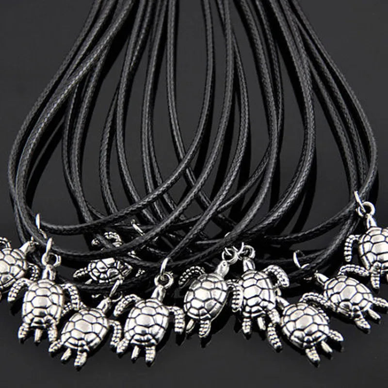 Vintage Sea Turtles Pendant Surfer Necklaces, 10pcs/LOT
