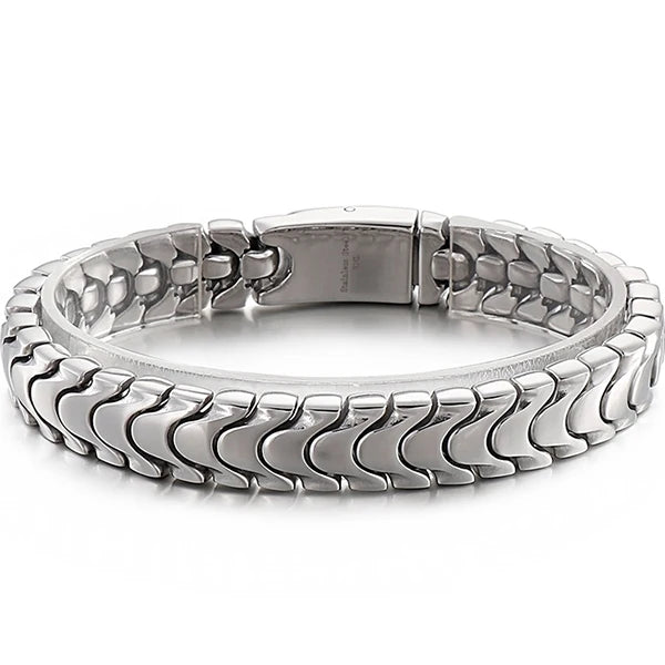 12MM Stainless Steel Link Chain Bracelet For Men On Hand Man Bracelet Wristbands