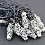 12pcs Good Luck Dragon Totem Pendants Necklaces Amulet DR2