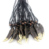 Resin Eagle Teeth Pendants Necklace Talisman Gift