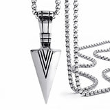 Arrow Pendant Necklace 316L Stainless Steel
