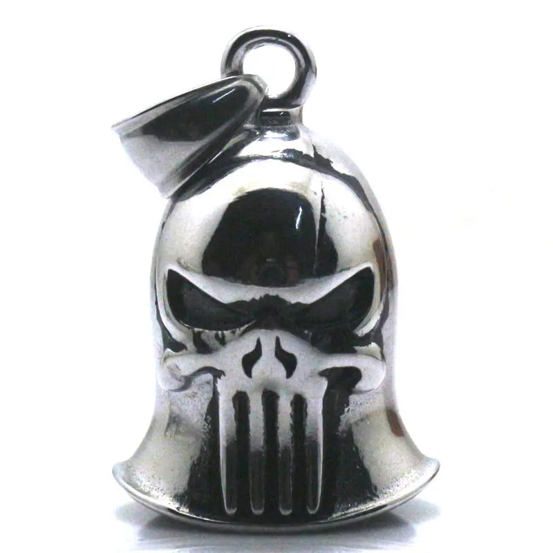 Biker Jingle Bell 316L Stainless Steel Punisher Pendant