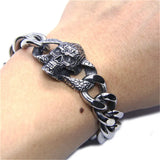 Biker Skeleton Bracelet Stainless Steel Hiphot Style