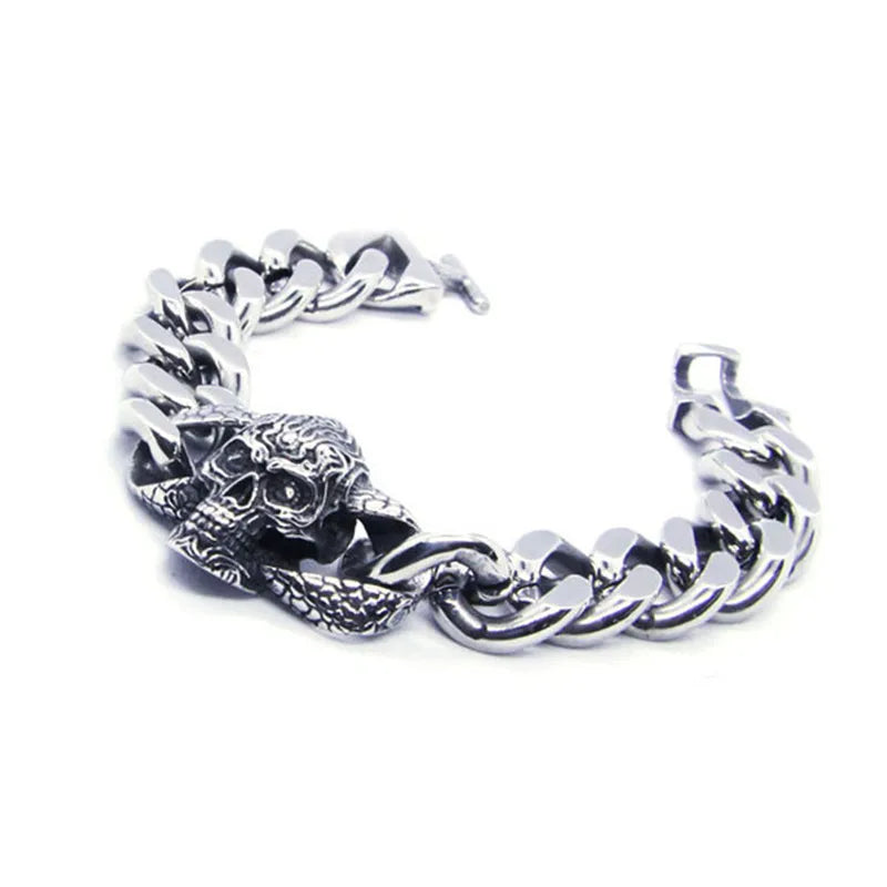 Biker Skeleton Bracelet Stainless Steel Hiphot Style