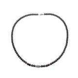 Magnetic Hematite Tiger-eye Stone Necklace for Men