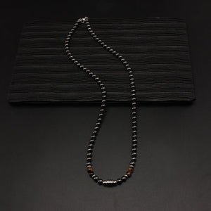 Magnetic Hematite Tiger-eye Stone Necklace for Men