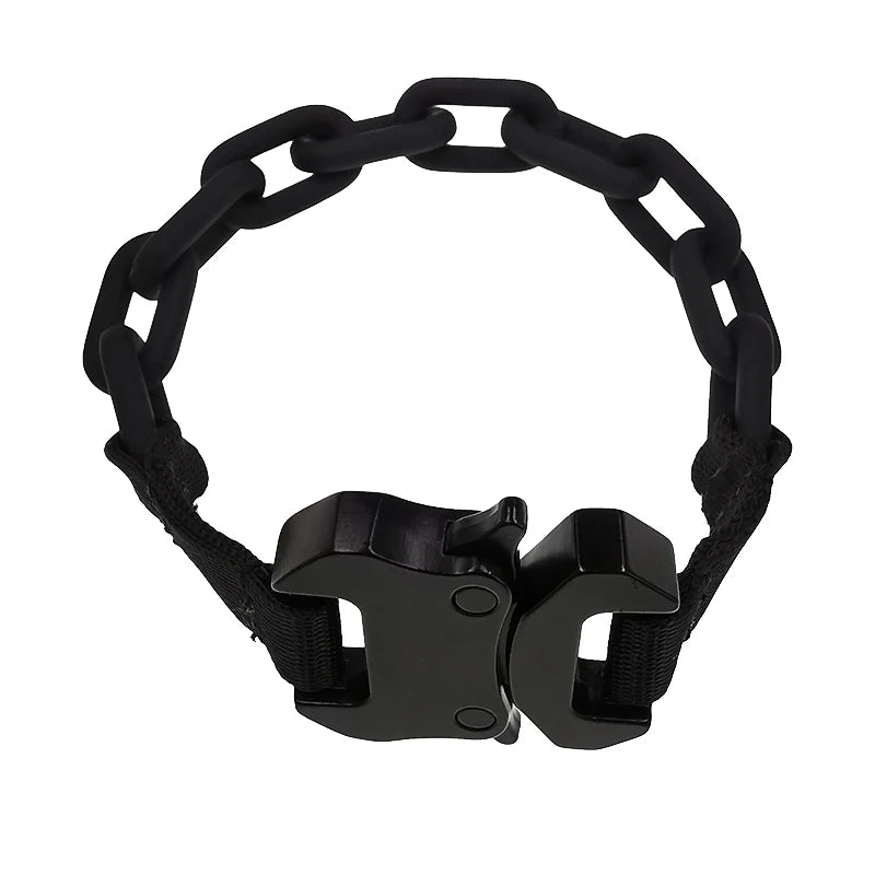 Resin Link Cuff Tactical Clips Buckle Bracelet Unisex