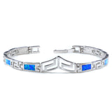 Men's Fire Opal Watch Chain Bracelet