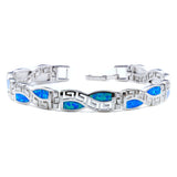 Men's Fire Opal Watch Chain Bracelet