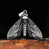 Butterfly Skull Metal Pendant Chain Gothic Choker Necklace