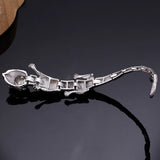 Gothic Lion Body Bangle Bracelet 316L Stainless Steel Men's Animal Bracelet