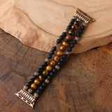 Matt Stone Tiger Eye Smart Watch Strap 38mm/45mm Beaded Wristband