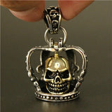 Crown Evil Ghost Skull Pendant Stainless Steel Biker Crown Pendant