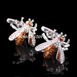Stainless Animals Cufflinks Dog Shark Bee Men Jewelry Business Wedding