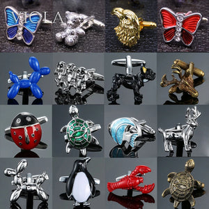 Stainless Animals Cufflinks Dog Shark Bee Men Jewelry Business Wedding