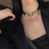 Chic Dark Style Necklace Women Fine Neck Chain Choker Collar