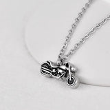 Memory Urn Motorcycle Memorial Necklace Funeral Jewelry for Man with Fill Kits