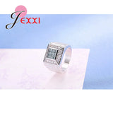 925 Silver Wide Band Rings for Wedding Bride