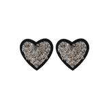 Girl Heart Flower Geometric Drop Earrings Ins Dark Cold Wind Earrings