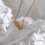 Personalized Stainless Steel Letter Pendant Necklace