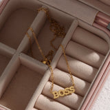 Personalized Stainless Steel Letter Pendant Necklace