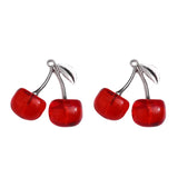 Red Cherry Pendant for DIY Earrings Necklace