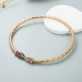 Exaggeration Double Snake Rhinestone Pendant Choker Necklace