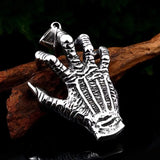 Large Devil Claw Halloween Pendant Stainless Steel Necklace Chains