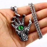 Large Devil Claw Halloween Pendant Stainless Steel Necklace Chains