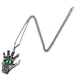 Large Devil Claw Halloween Pendant Stainless Steel Necklace Chains