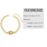 Leopard Head Zircon Cuban Chain Cuffs Bracelet