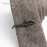 Copper Stainless Metal Clip Glasses Pen Key Guitar Tie Bar Necktie Holder Gift