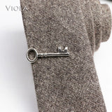 Copper Stainless Metal Clip Glasses Pen Key Guitar Tie Bar Necktie Holder Gift