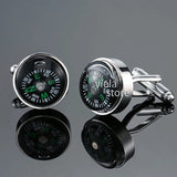 Compass Cufflinks Smile Face Football Bottle Cap Funny Men Jewelry