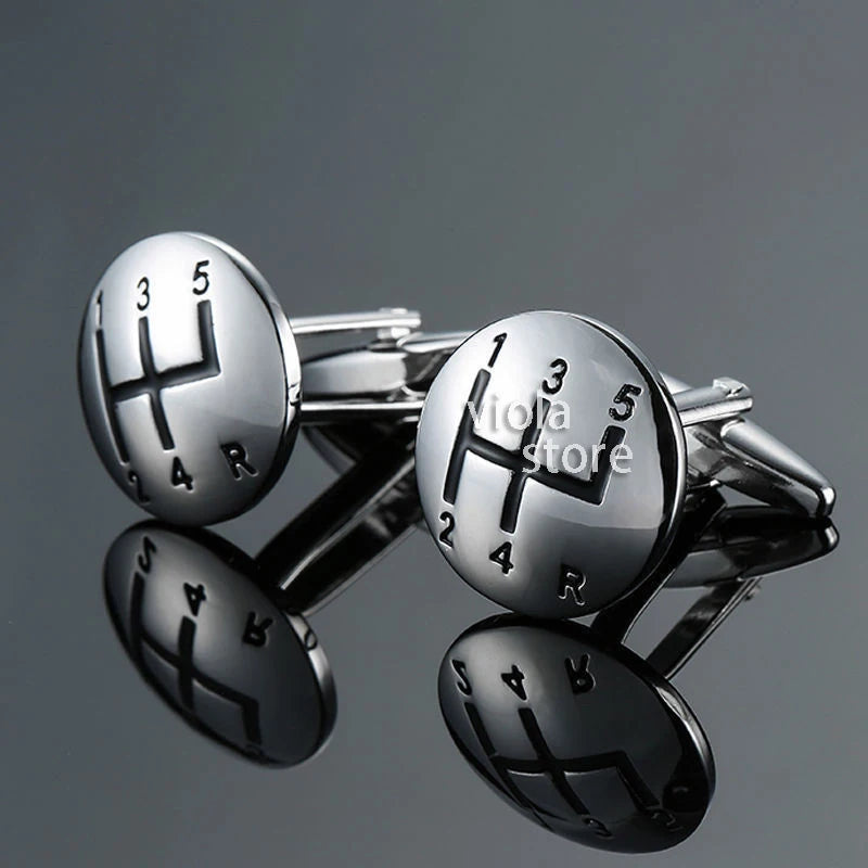 Compass Cufflinks Smile Face Football Bottle Cap Funny Men Jewelry