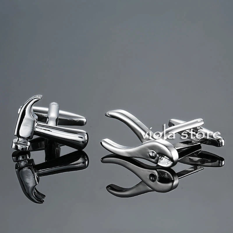 Stainless Steel Camera Cufflinks Horse Funny Cuffs for Men