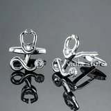 Stainless Steel Camera Cufflinks Horse Funny Cuffs for Men