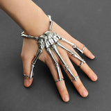 Skull Hand Bracelet Biker Fingerless Bracelet Unisex