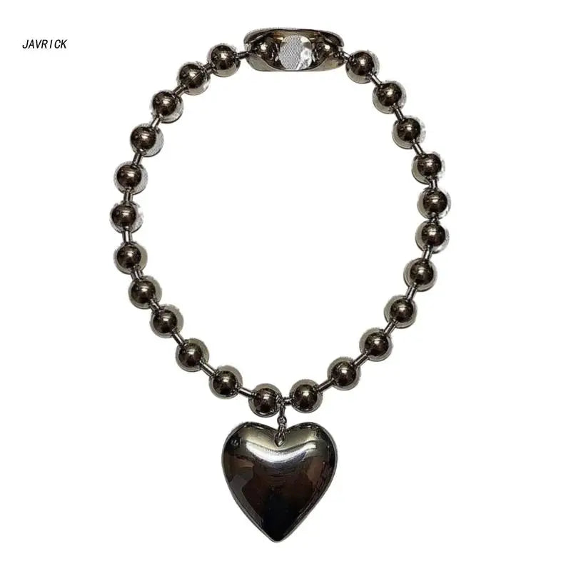 Heart Pendant Chunky Chain Necklace Hip-Hop Choker Gift