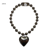 Heart Pendant Chunky Chain Necklace Hip-Hop Choker Gift