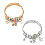Rainbow Crystal Beads Charm Bracelets Women Girls Holiday