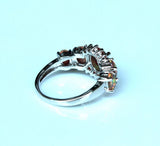 Rainbow Fire Opal Ring with Sterling Silver Band