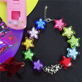 Rainbow Star Acrylic Charms Choker Necklace For Women Girl
