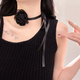 Big Flower Lace Choker Collar Statement Necklace