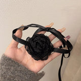 Big Flower Lace Choker Collar Statement Necklace